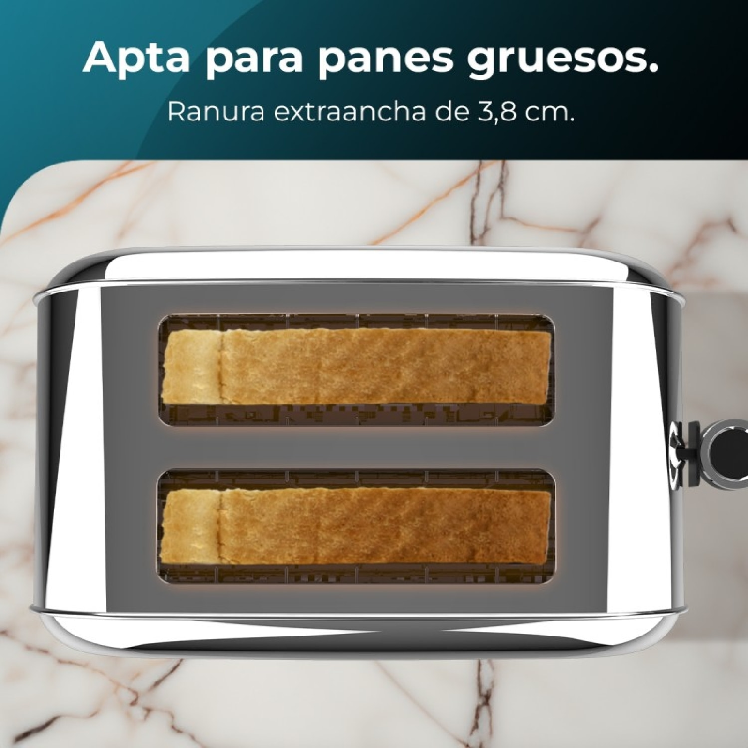 Cecotec Tostador vertical Toastin' time 850 Inox 850W de Potencia Doble ranura l