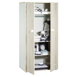 Armoire 2 portes 168x85x57cm en bois