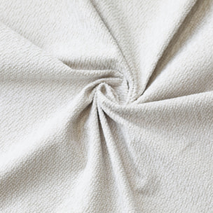 Sommier tapissier Eden crème, bois massif, chenille bouclettes