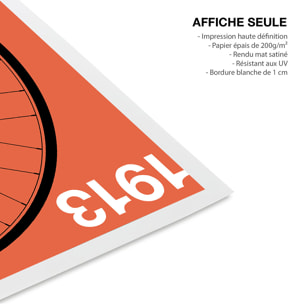 Affiche velo Roue 1913 Affiche seule