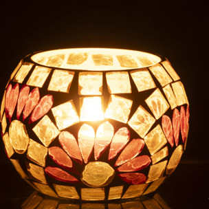 J-Line Chandelier - verre - blanc cassé/jaune chaud - small - 2 pièces
