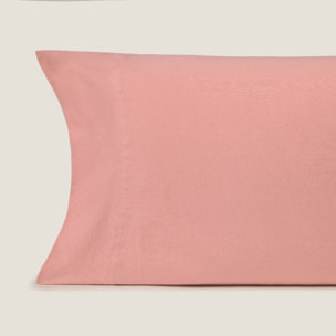 Funda de almohada punto de algodón Puntib color rosa empolvado Punto de algodón