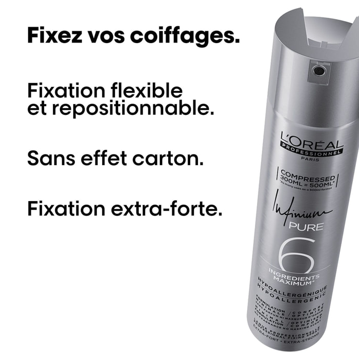 Tecni.art Infinium Pure Extra-Fort - Laque Fixation Tenue Extrême 300 ml