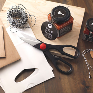 20 cm, Ciseaux multi-usages, Noir mat