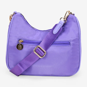 Bolso bandolera lila con monedero