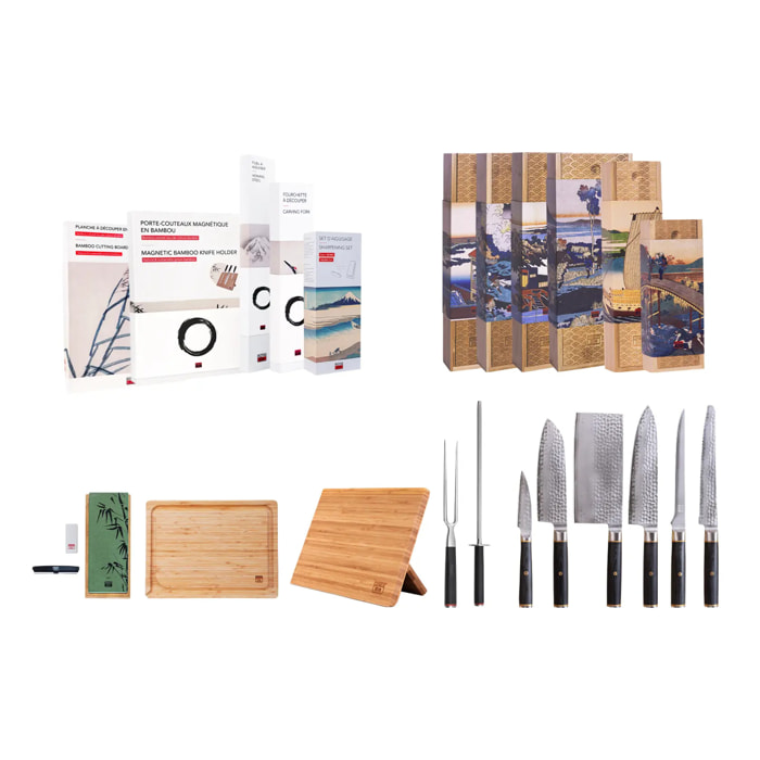Set Complet de Couteaux (11 pièces) - Collection Pakka San-Mai