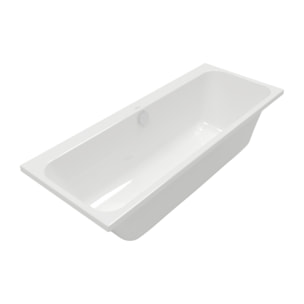 Baignoire droite 180 x 80 VILLEROY & BOCH Architectura + Pieds + Vidage de baignoire WIRQUIN blanc