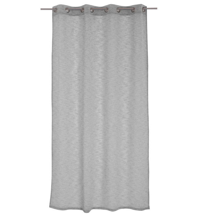 Voilage tamisant à l'aspect lin - Gris Galet