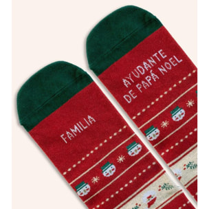 Calcetines "Familia ayudante de Papá Noel"