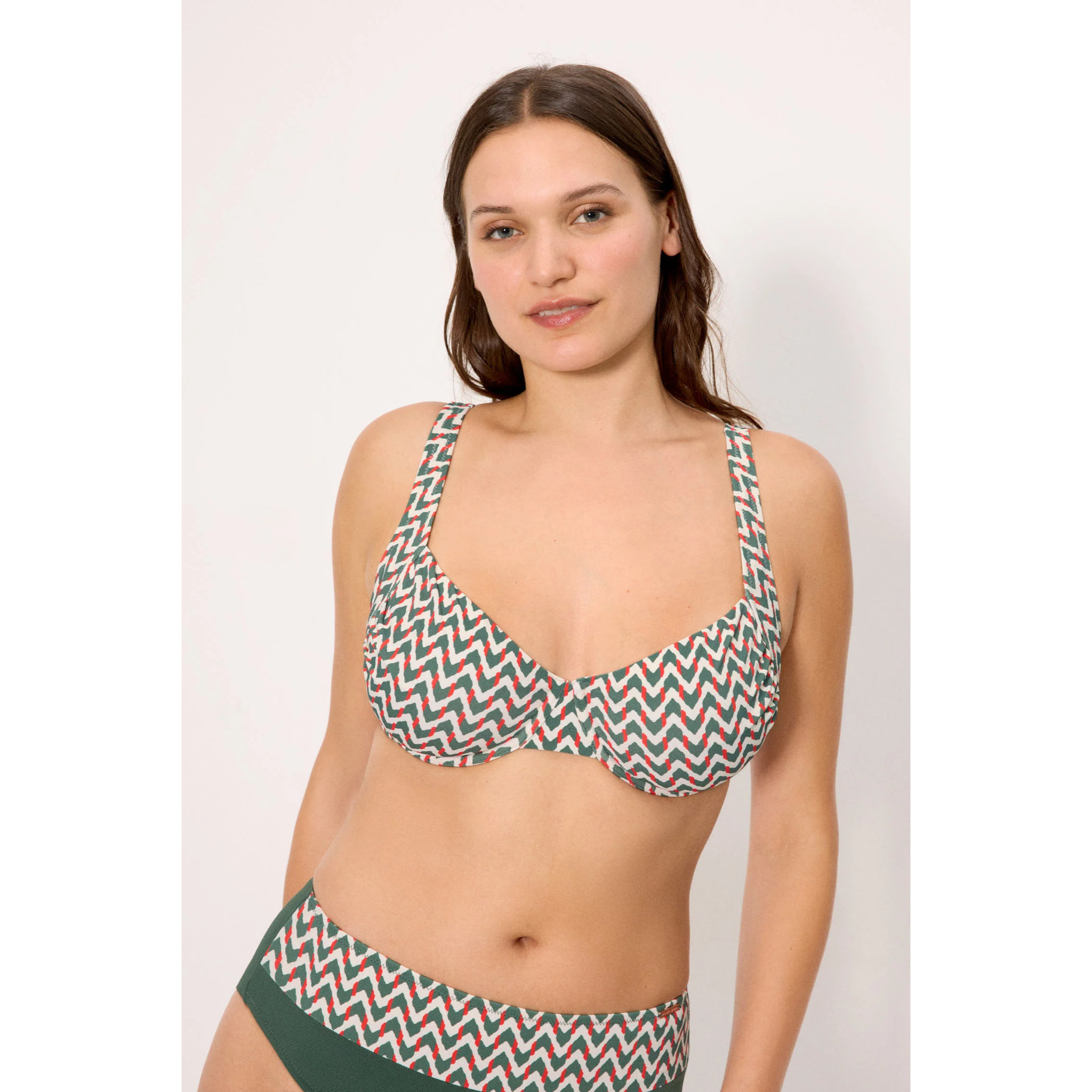 Top bikini contenitivo Verde