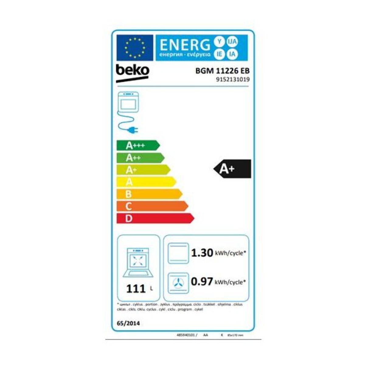 Piano de cuisson gaz BEKO BGM11226EB