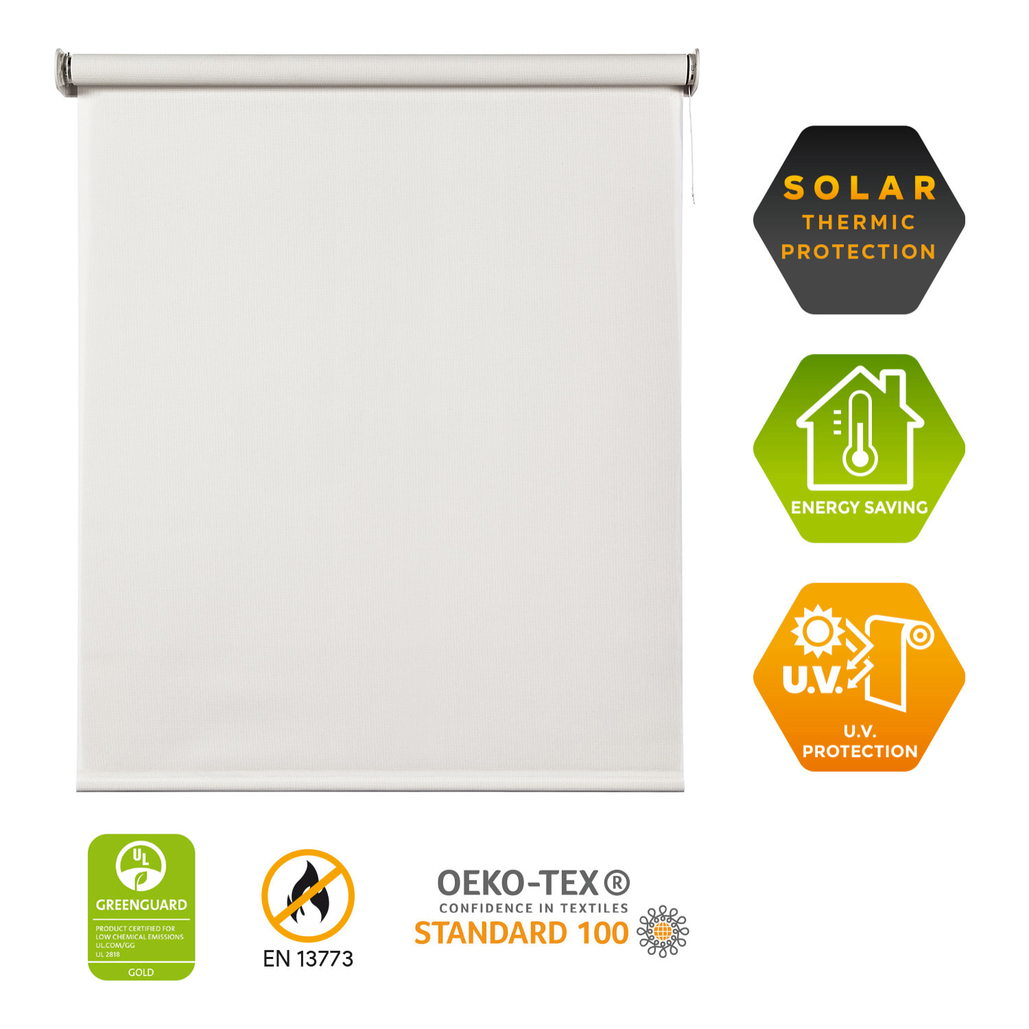 Store motorisé SCREEN PRO Solaire Blanc