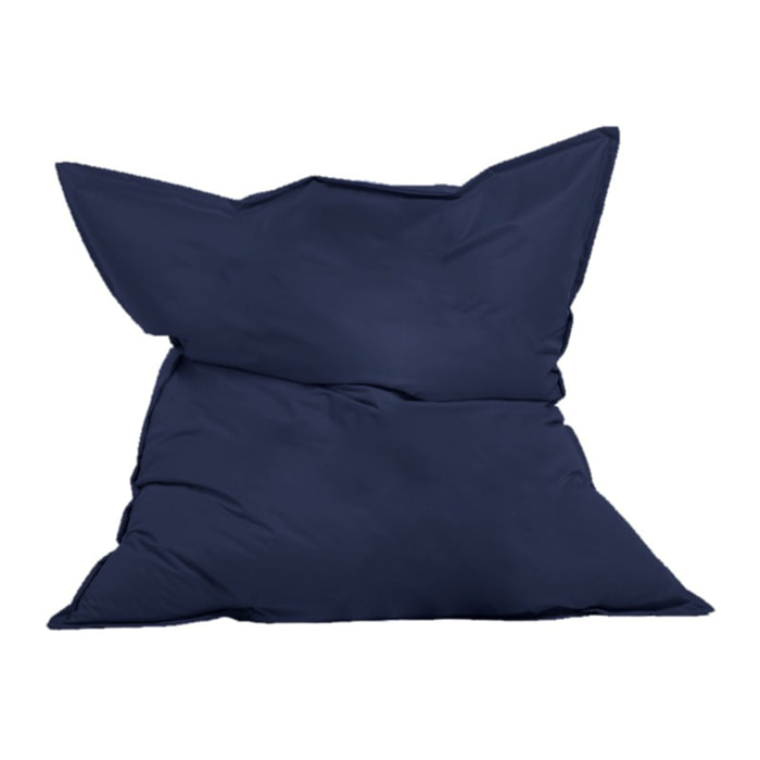 Pouf rectangulaire d'extérieur XXL 180x140cm bleu marine THIES