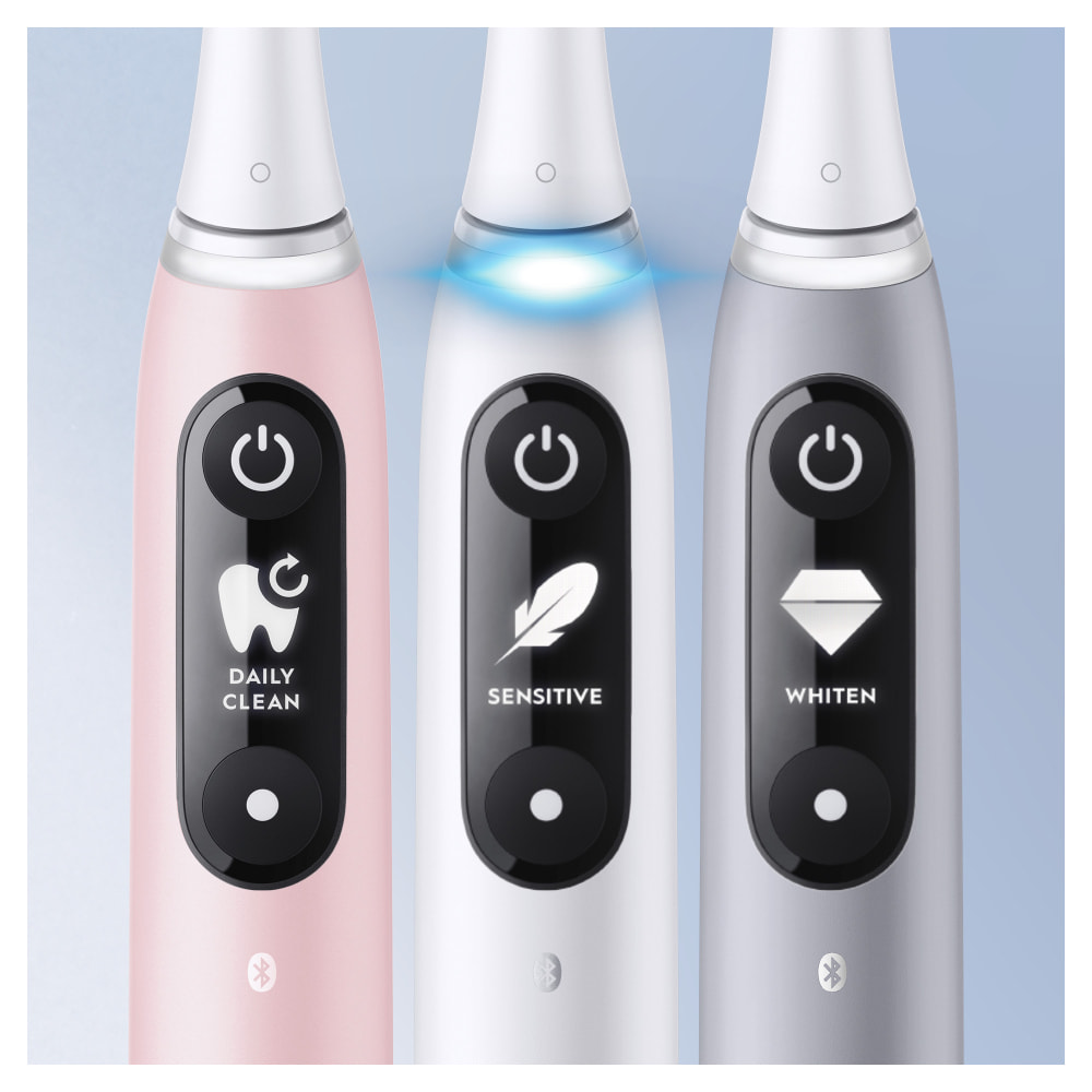 Oral-B iO 6 - Duo - Blanche et Rose - Brosses À Dents Électriques connectées