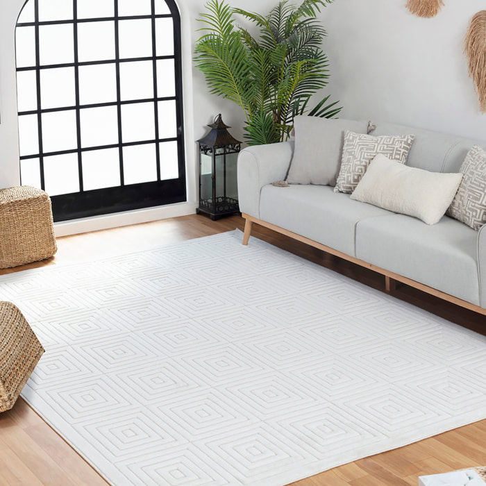 SAKURA Alfombra de Interior/Exterior con Motivos 3D en Relieve
