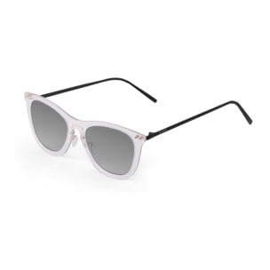 Gafas de sol OCEAN GENOVA - Blanco transparente / Ahumada y patillas en negro mate