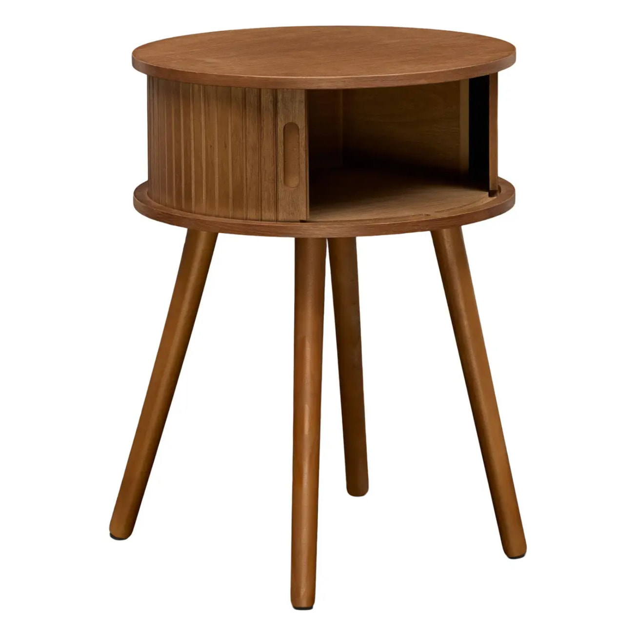Table de chevet Nysos ronde 40x40cm marron