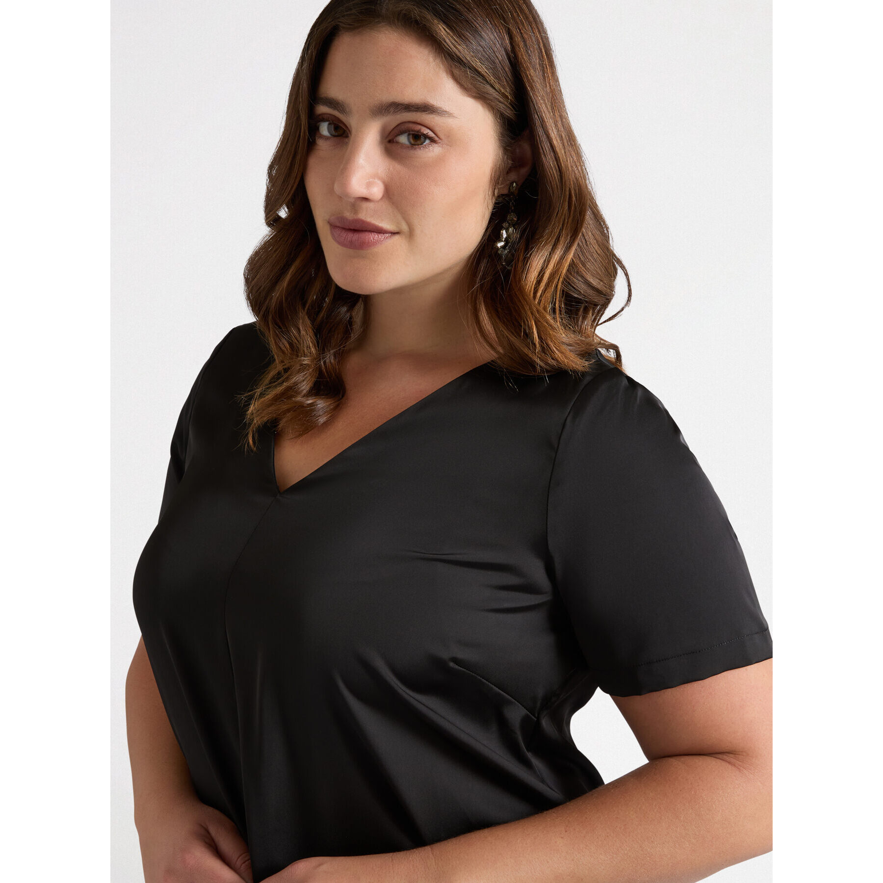 Fiorella Rubino - Vestito lina ad A - FREE - Nero