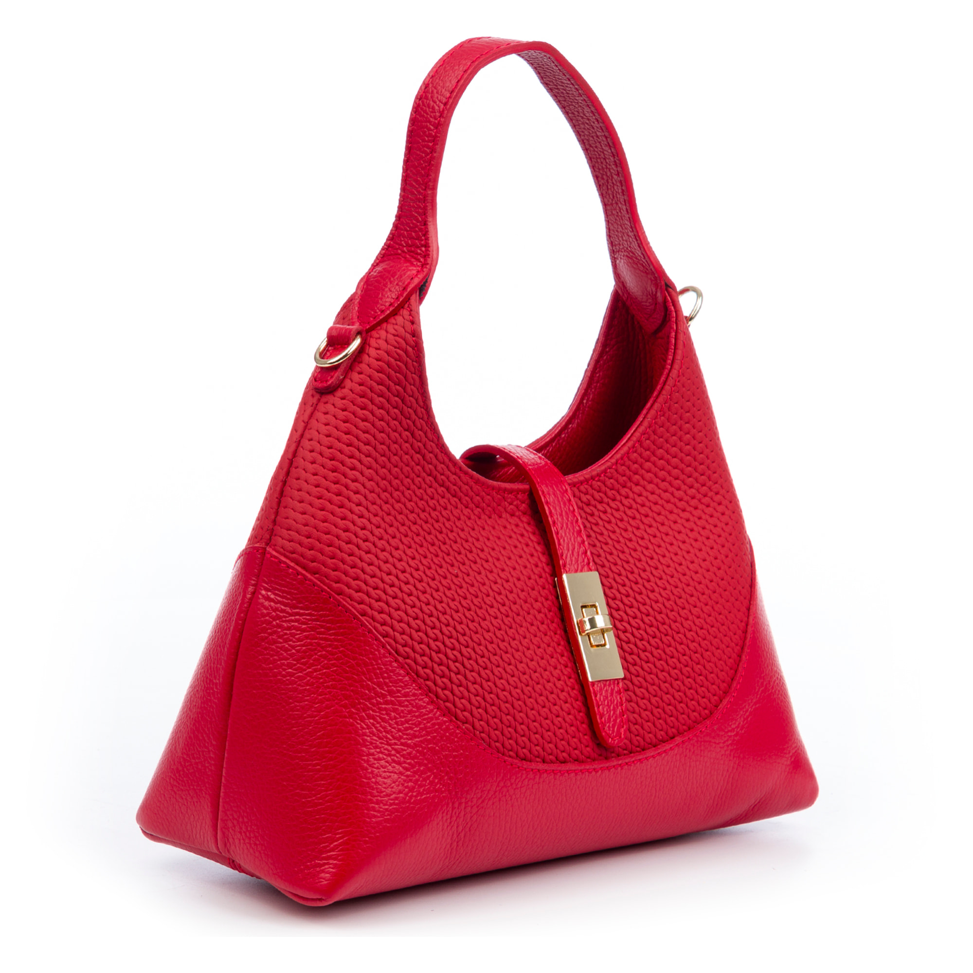 Belgioso Borsa a spalla Donna. Pelle autentica finitura Dollaro stampata