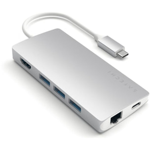 Hub USB C SATECHI USB-C Multi-Port 4K Ethernet siver