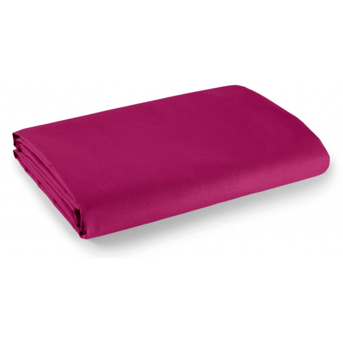 Drap plat 100% Coton / 57 fils/cm² - Fushia