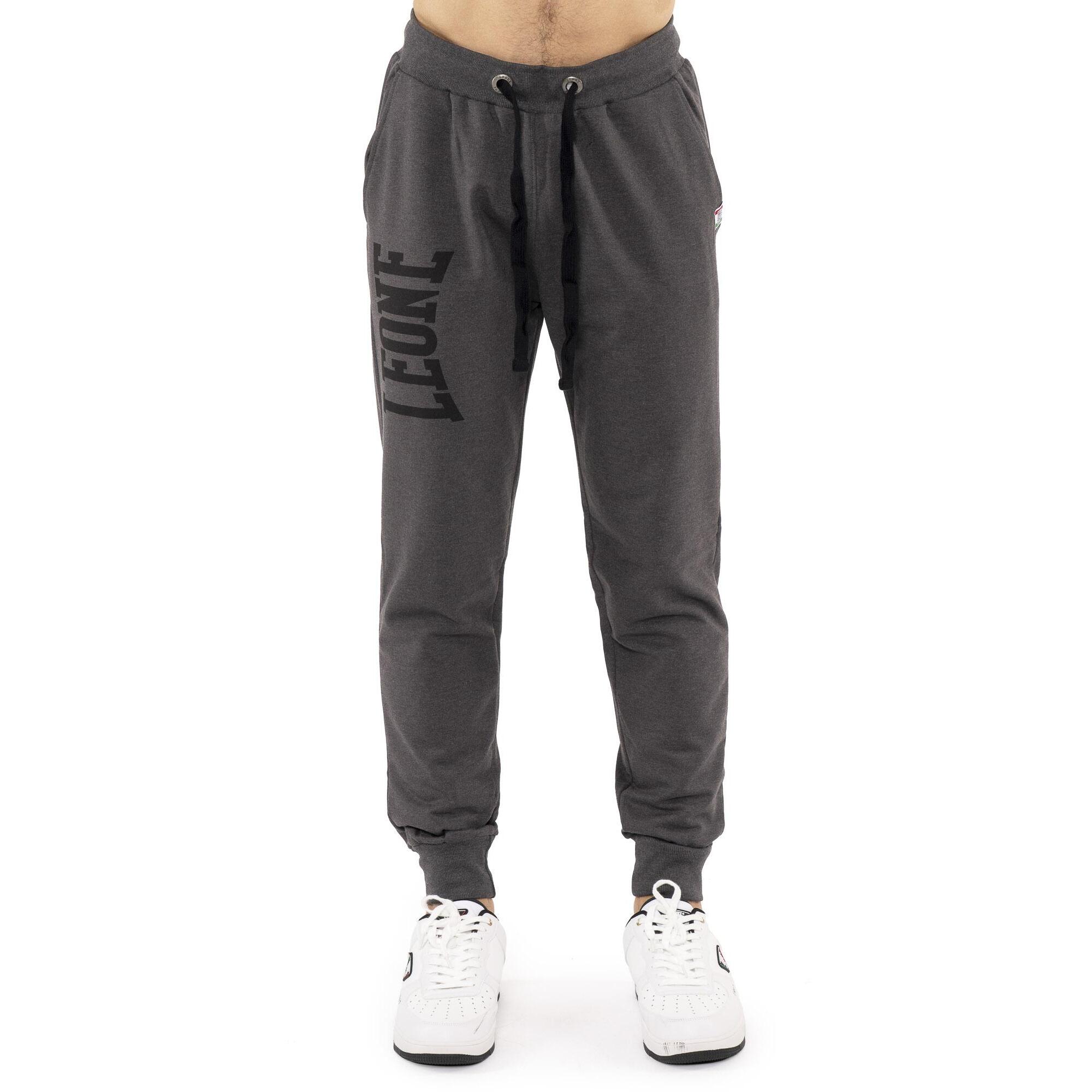 Pantalone sportivo invernale da uomo con polsino e logo grande 'Basic'