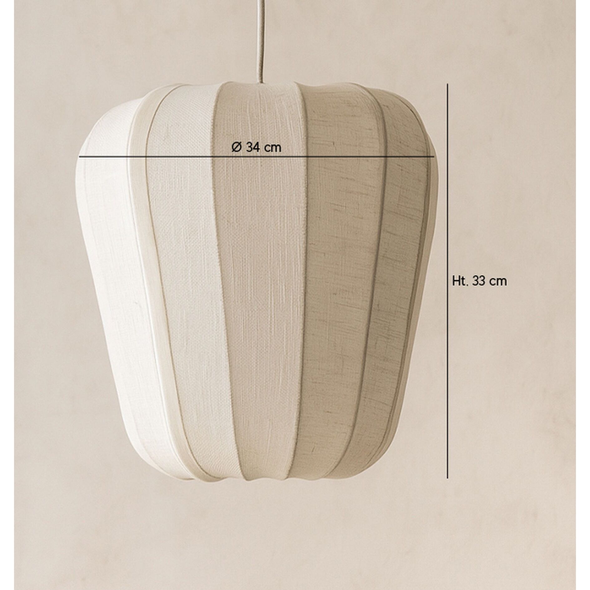 Suspension en coton ivoire et métal h35cm ALBA