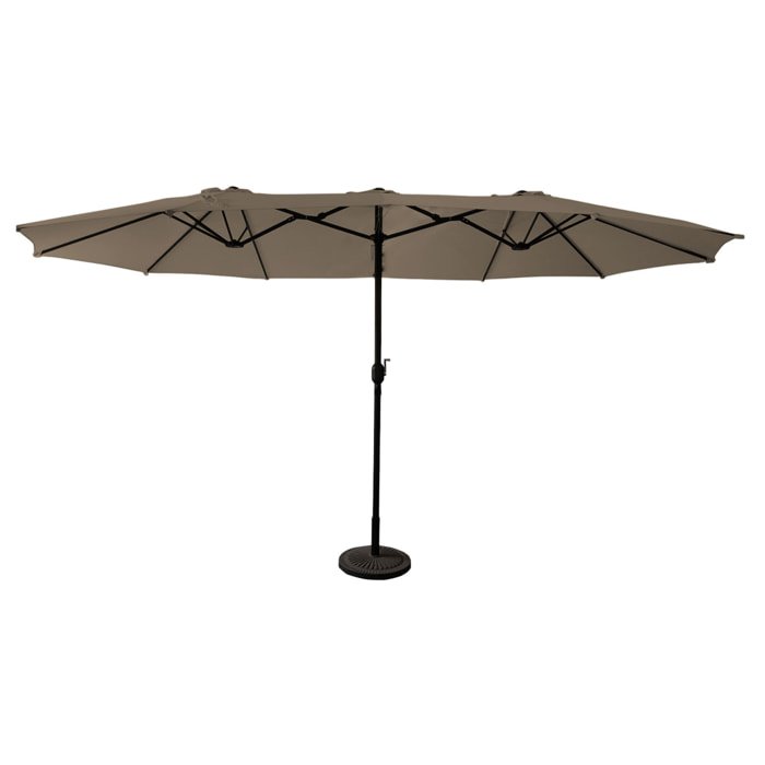 Parasol double LINAI ovale - Taupe