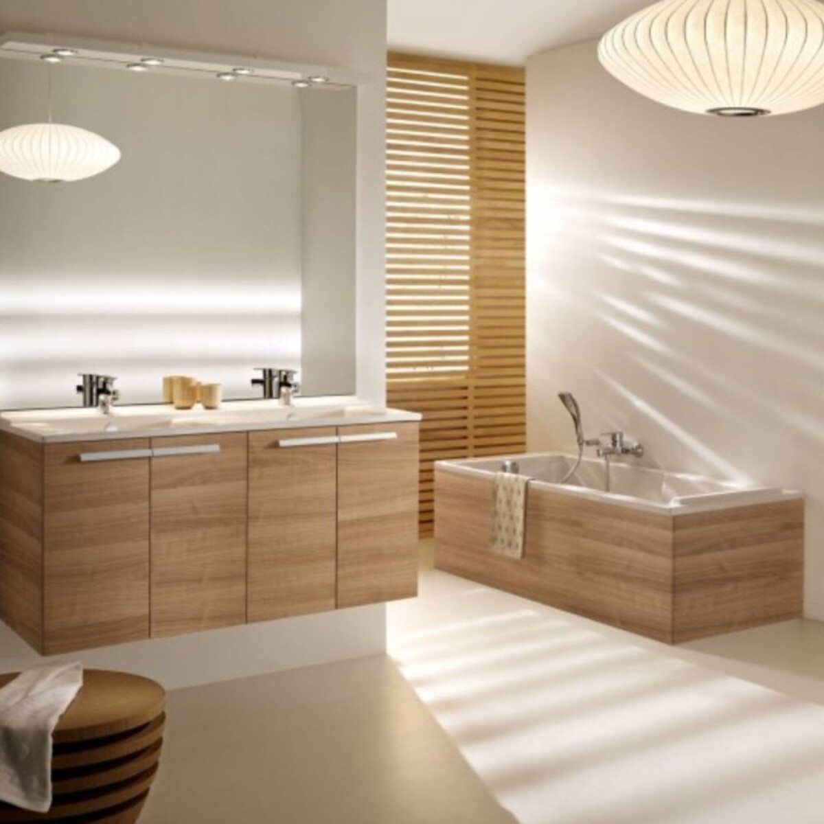 Baignoire bain douche JACOB DELAFON Struktura + pare bain + étagère