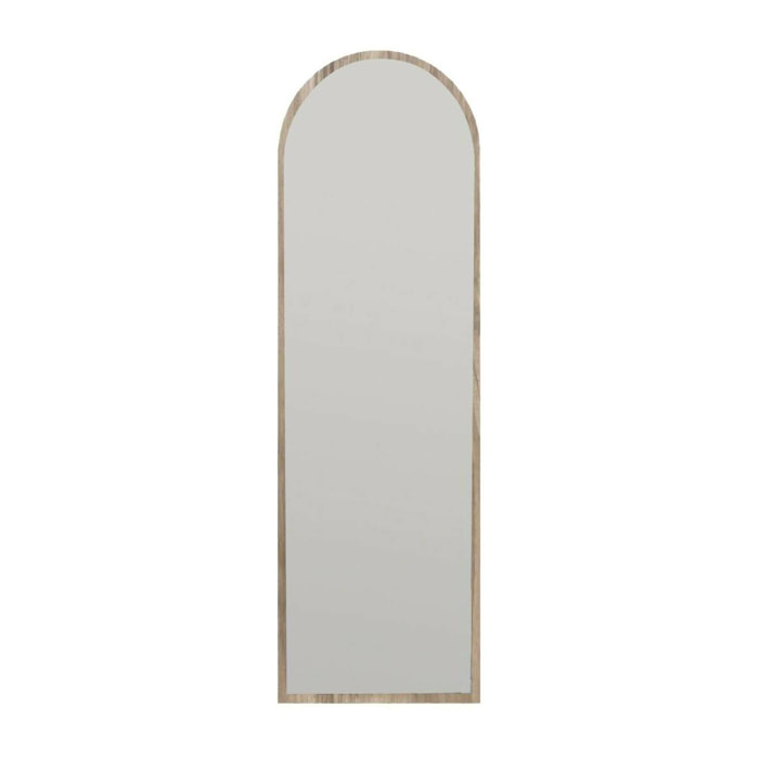 Specchio Artus, Specchiera, Articolo d'arredo a muro, Decorazione con specchio, 50x2h160 cm, Noce