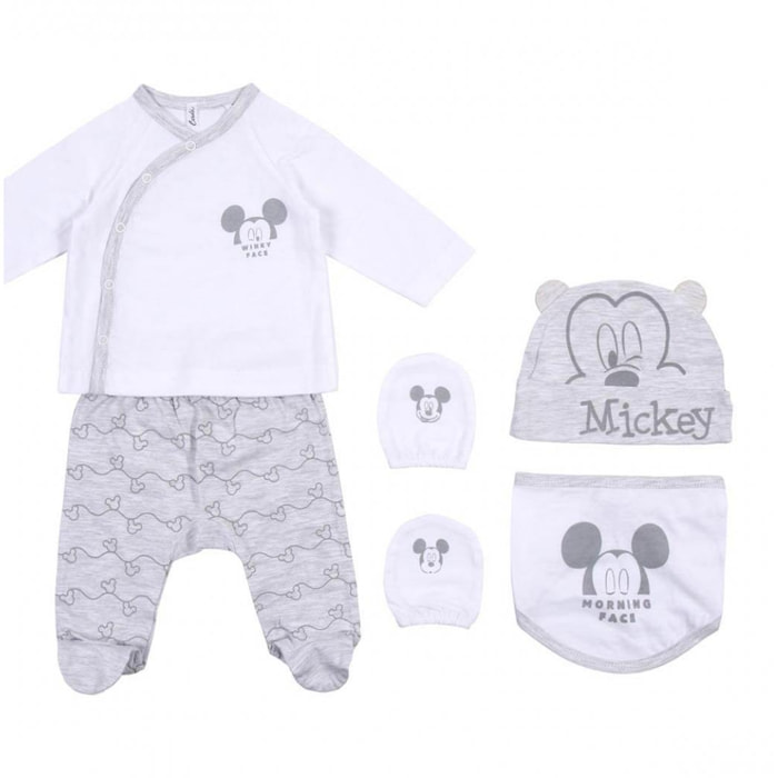 Kit Regalo benvenuto al mondo Mickey Mouse Lui Disney Bianco