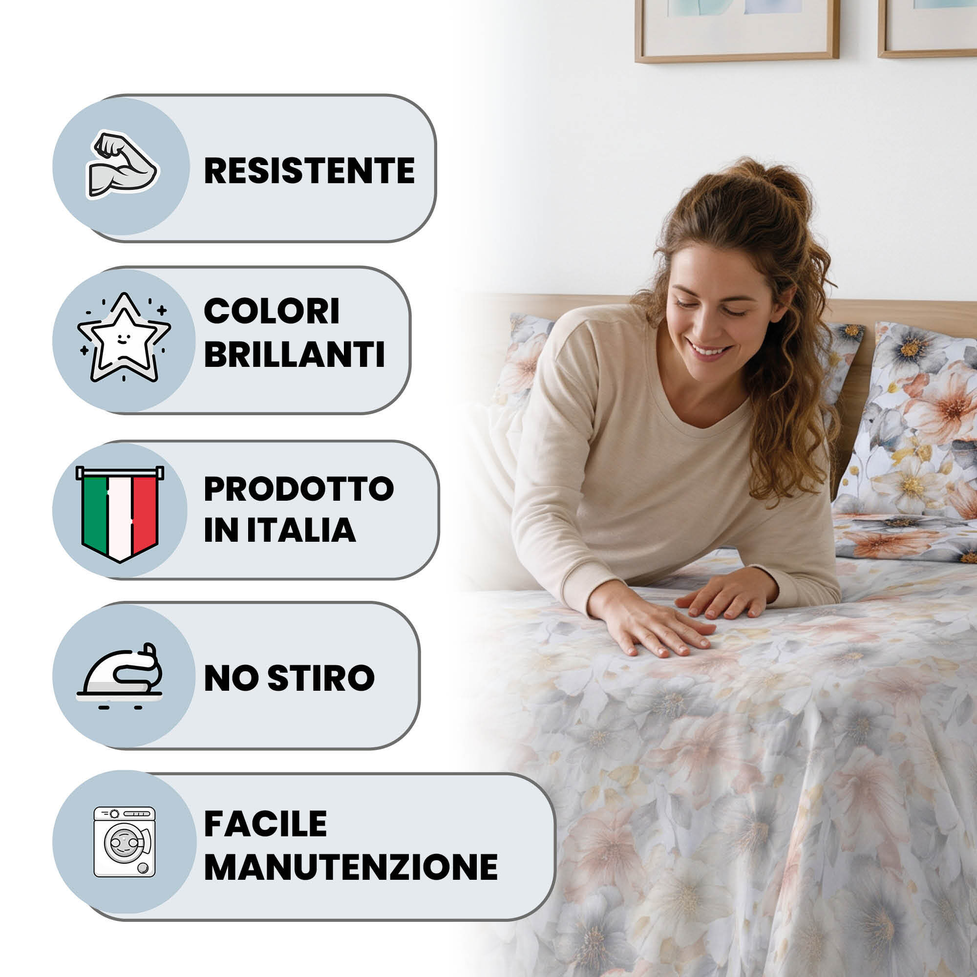 COMPLETO LETTO INFINITY - 100% Microfibra