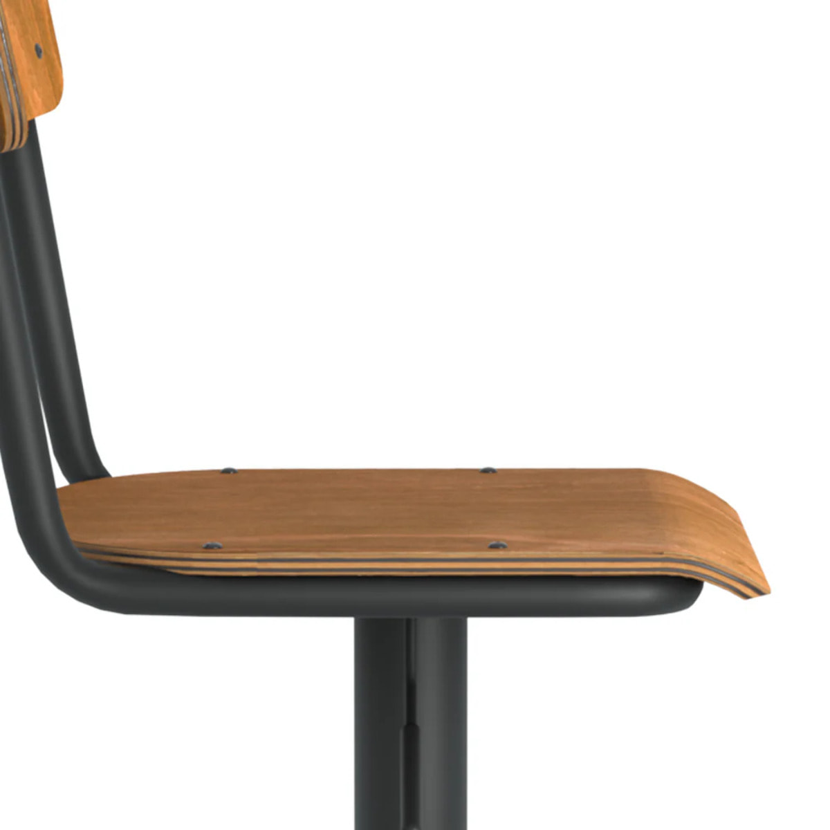 Lot de 2 chaises de bar réglables 60/80 cm en bois foncé - Clem