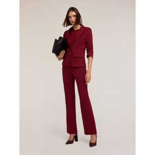 Motivi - Blazer sin forro en punto de Milán - Burgundy