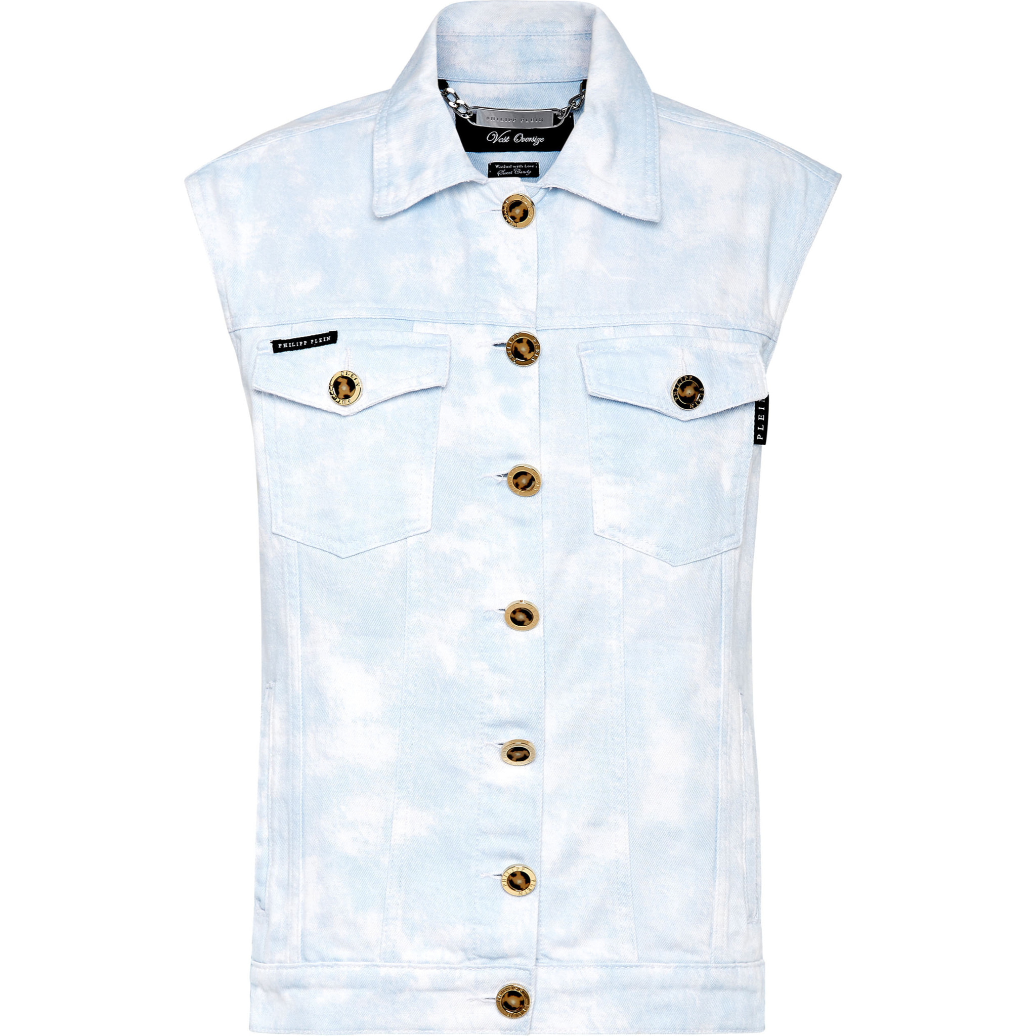 PHILIPP PLEIN Denim Vest Oversize