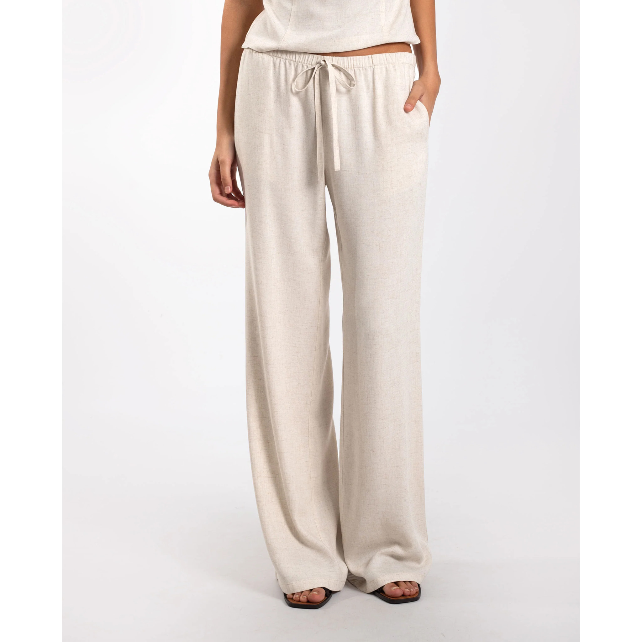 Pantalón de mujer fluido de lino