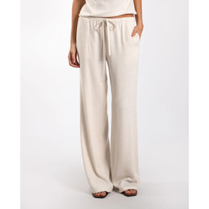 Pantalón de mujer fluido de lino