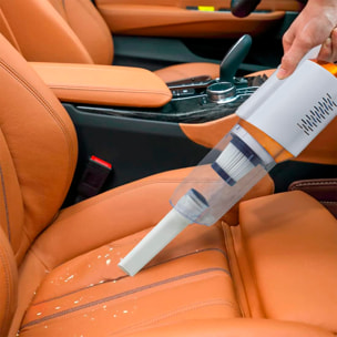 Aspirapolvere a mano multifunzione con 50W e diverse teste.