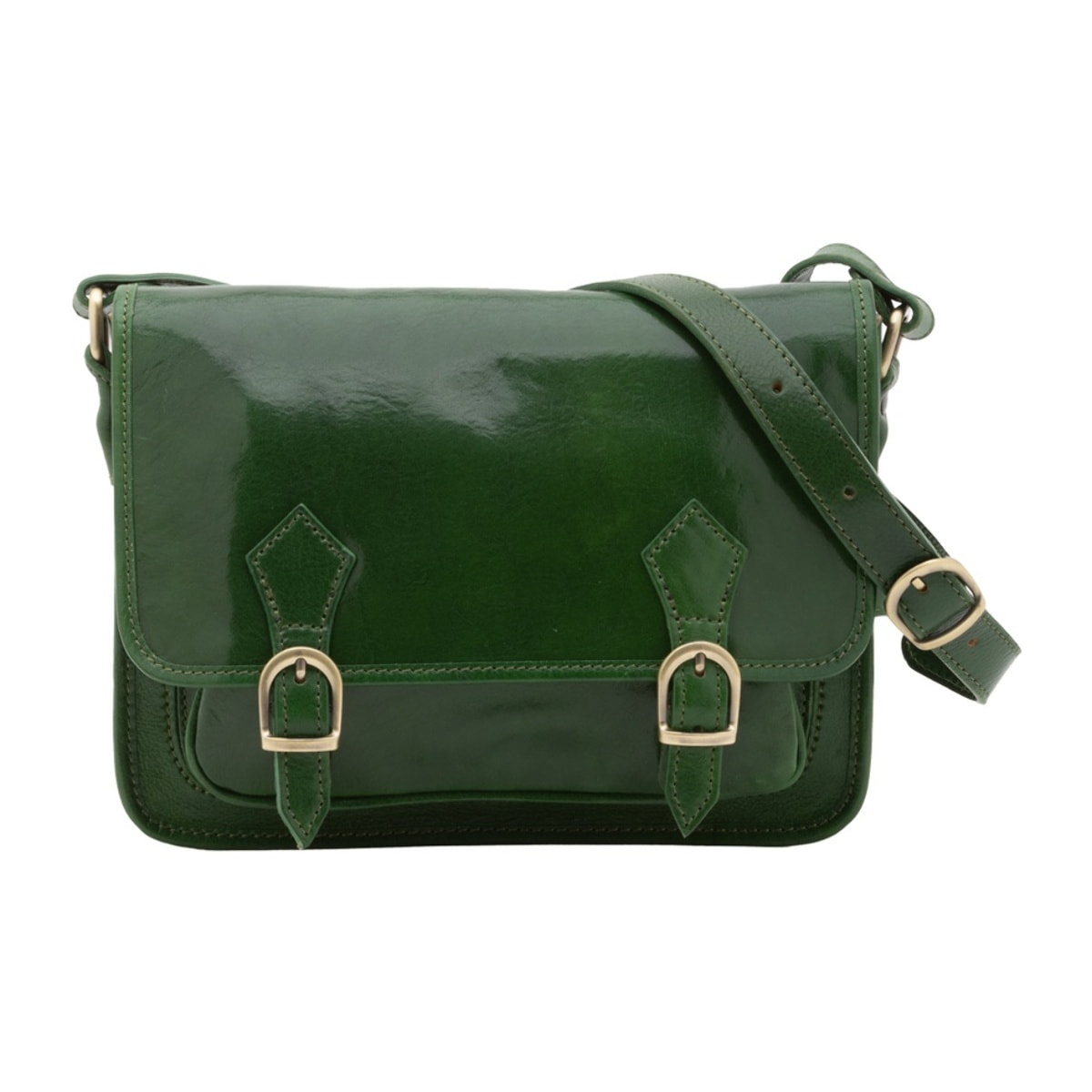 Borsa a tracolla da donna - Modello False - 100% vera pelle - 27.5 x 22.0 x 12.0 cm
