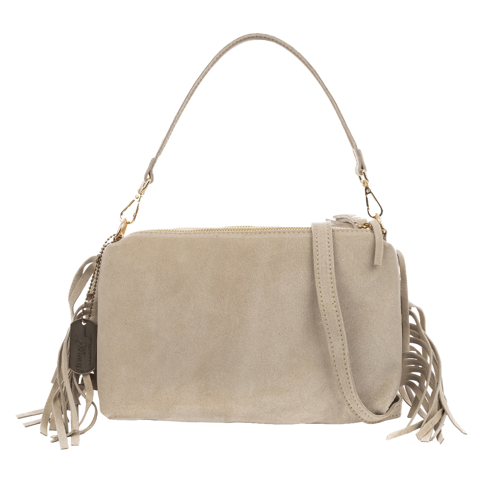 Benedetti Borsa a spalla Donna. Pelle scamosciata autentica.