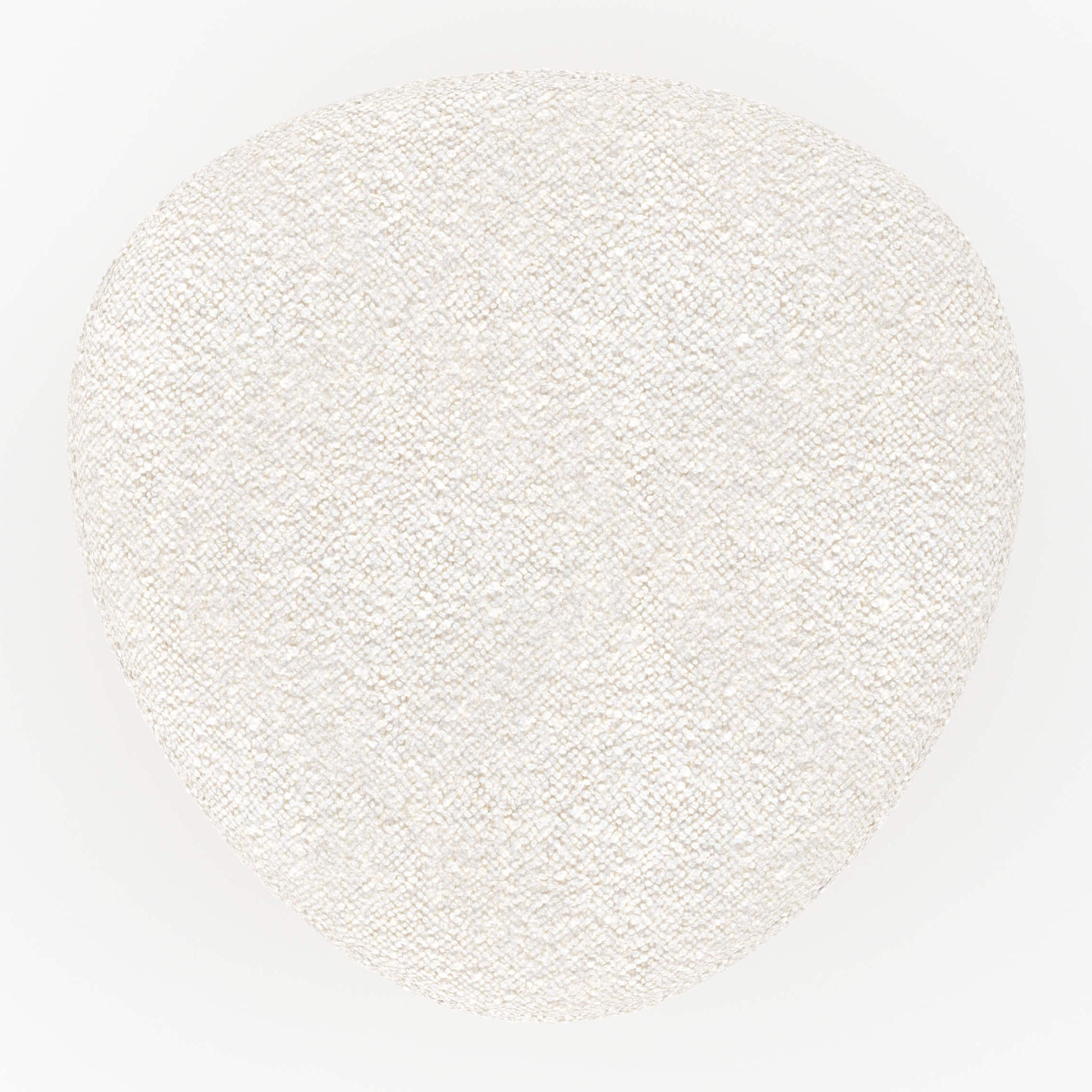 Pouf en tissu bouclé beige - Emmy