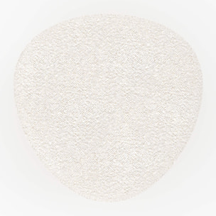 Pouf en tissu bouclé beige - Emmy