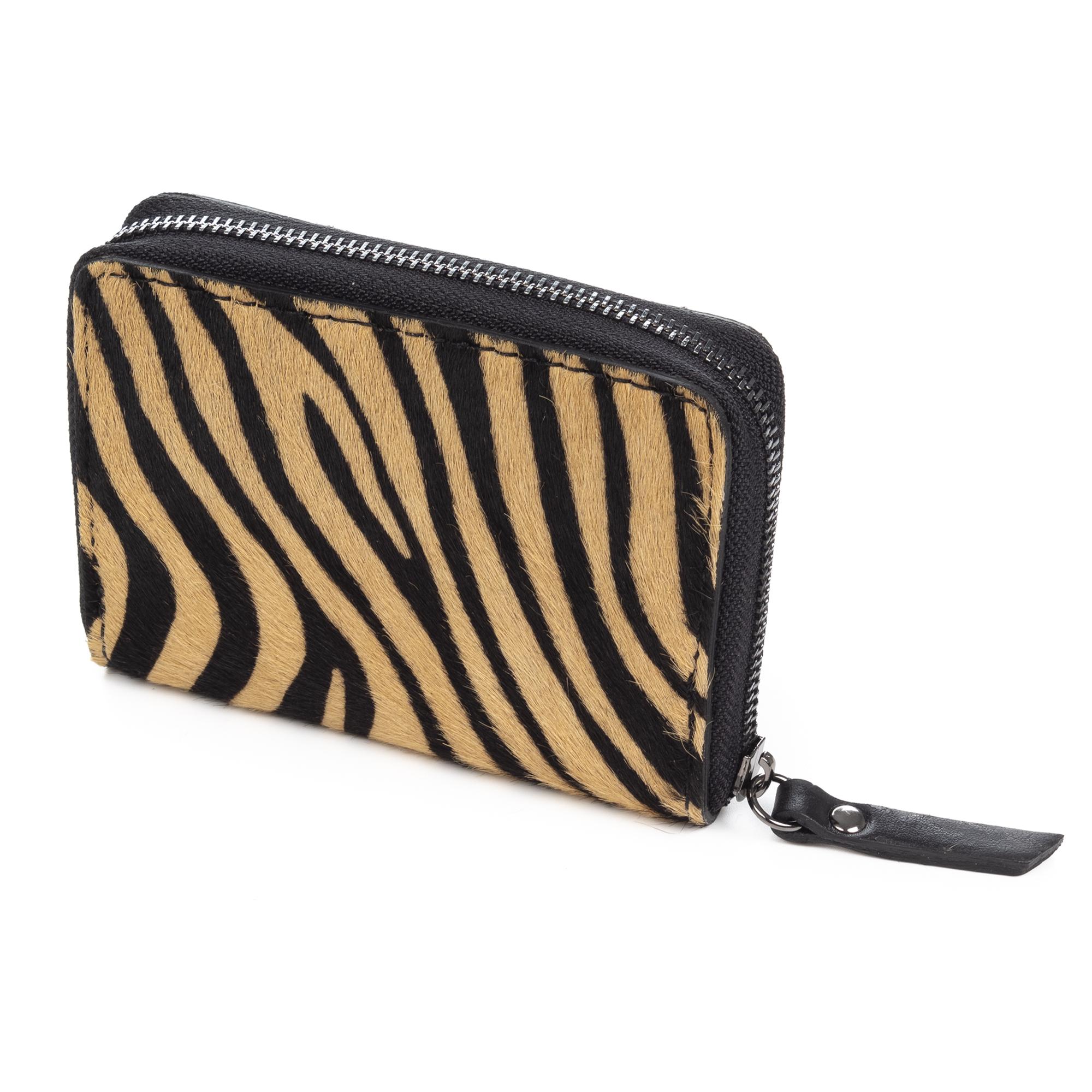 Onesta cartera mujer. Piel auténtica Cavallino tigre.