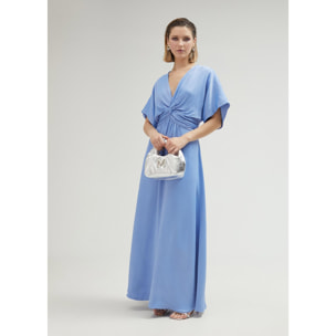 Vestito lungo con drappeggio in vita