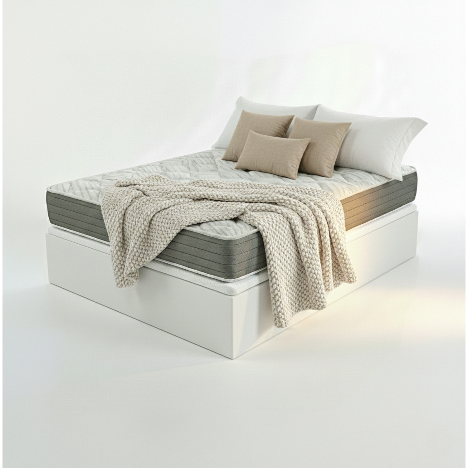 Colchón Espuma HR + Canapé Blanco | ENVIO, ENTREGA Y RETIRADA INCLUIDO | Ceramic 20
