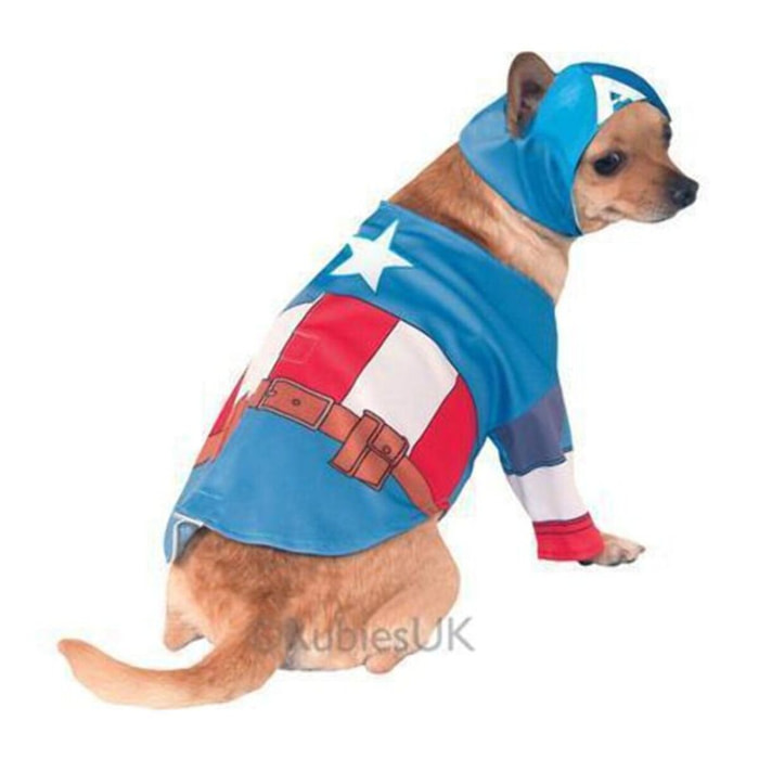 DISFRAZ CAPITAN AMERICA MASCOTA