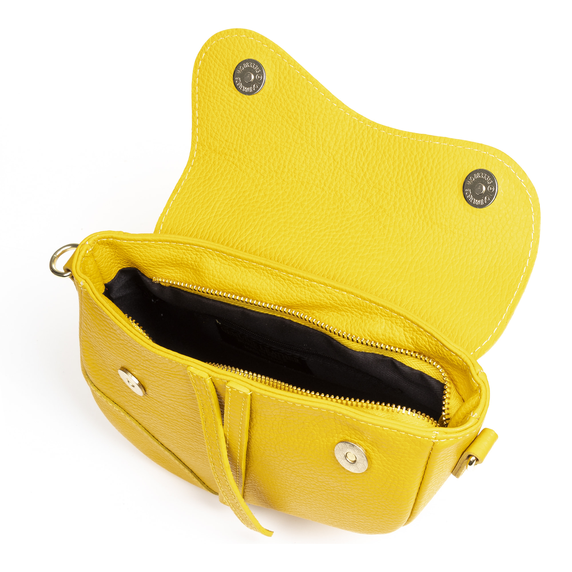 FIRENZE ARTEGIANI Borsa a Spalla da Donna Susanna. Vera Pelle Dollaro Made in Italy 22x7x17 Cm. Colore giallo