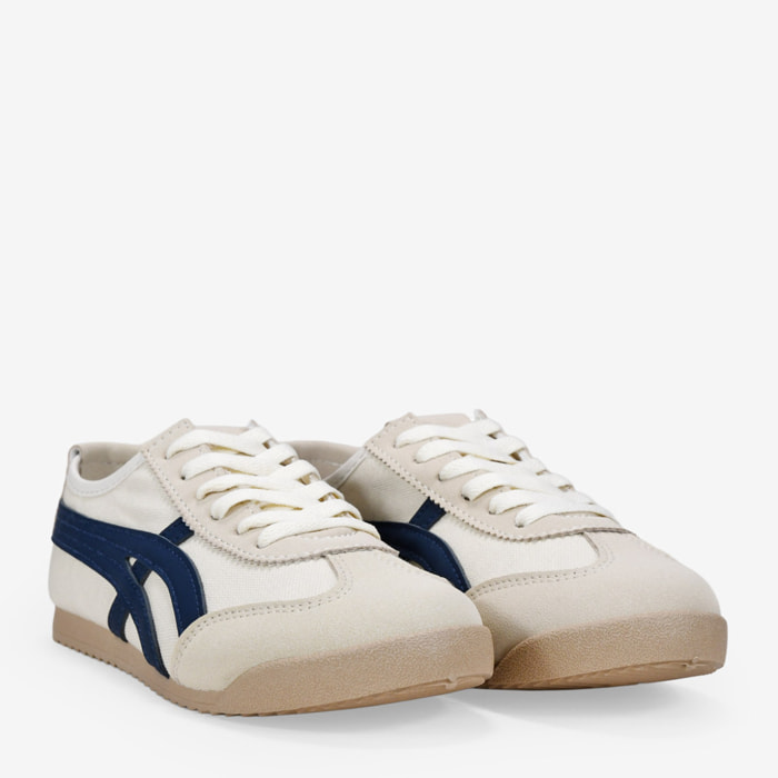Zapatillas planas azules con cordones