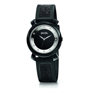 Reloj Folli Follie WF15T013ZSK Mujer Analogico Cuarzo con Correa de Negro