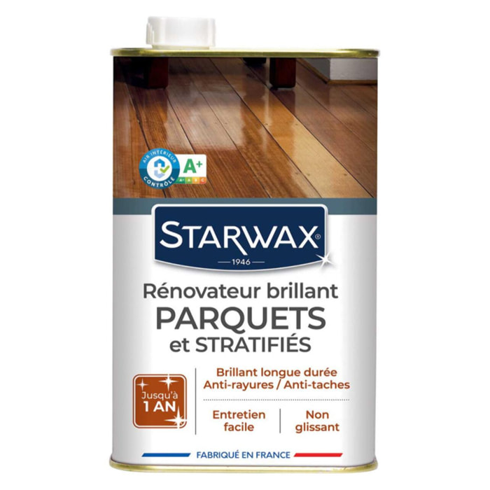 Pack de 2 - Starwax - Renovateur Brillant Protecteur Parquets Stratifies - Brillant 1L